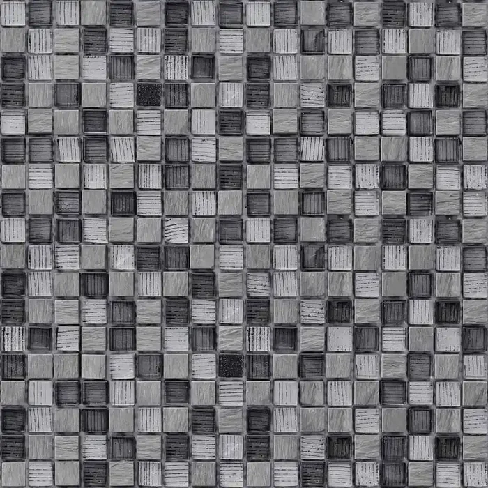 Bärwolf Finline Grey Mix Matt Mosaikfliese 1,5×1,5 Art.-Nr. GL-12007
