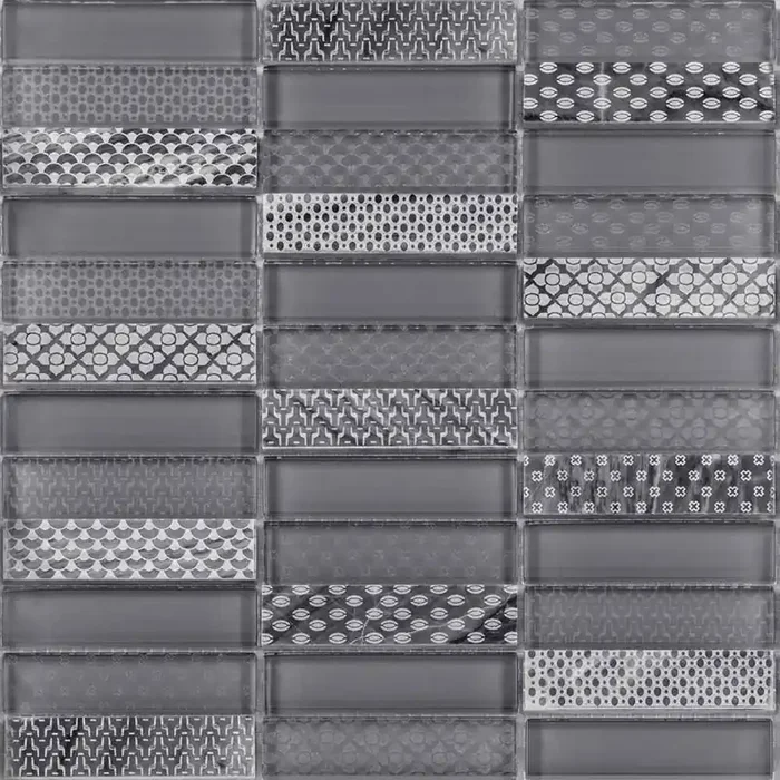 Bärwolf Laura Grey Mix Glänzend Mosaikfliese 29,8×29,8 Art.-Nr. GL-17003