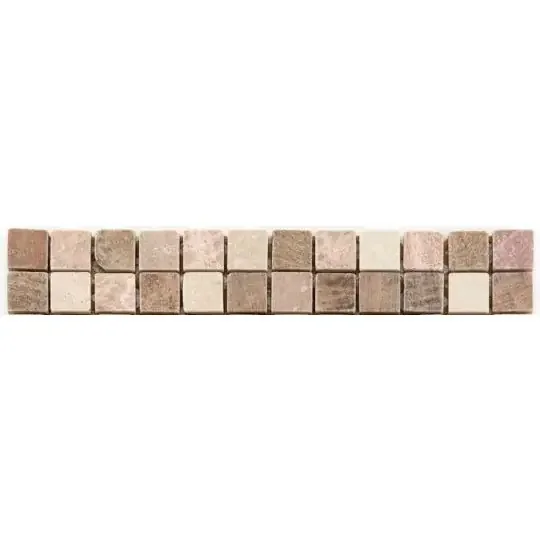 Bärwolf Square botticino/brown-mix 4,9×30,5 cm Natural Stone CM-57106