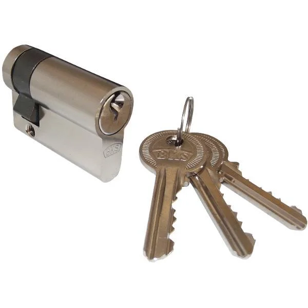 BKS Industriehalbzylinder PZ88 31 mm verschiedensperrend Messing vernickelt