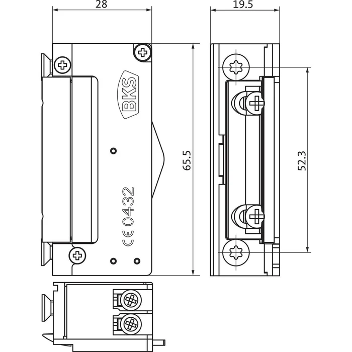 BKS Türöffner 9252 METÖ ohne Fallenführung 9-24 Volt ohne Rückmeldung, universal