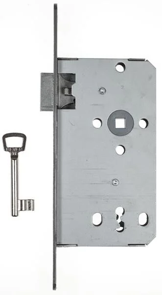 BKS Zimmertür Buntbartschloss 02150087 DIN links, Stulp 235x20x3 mm abgerundet,