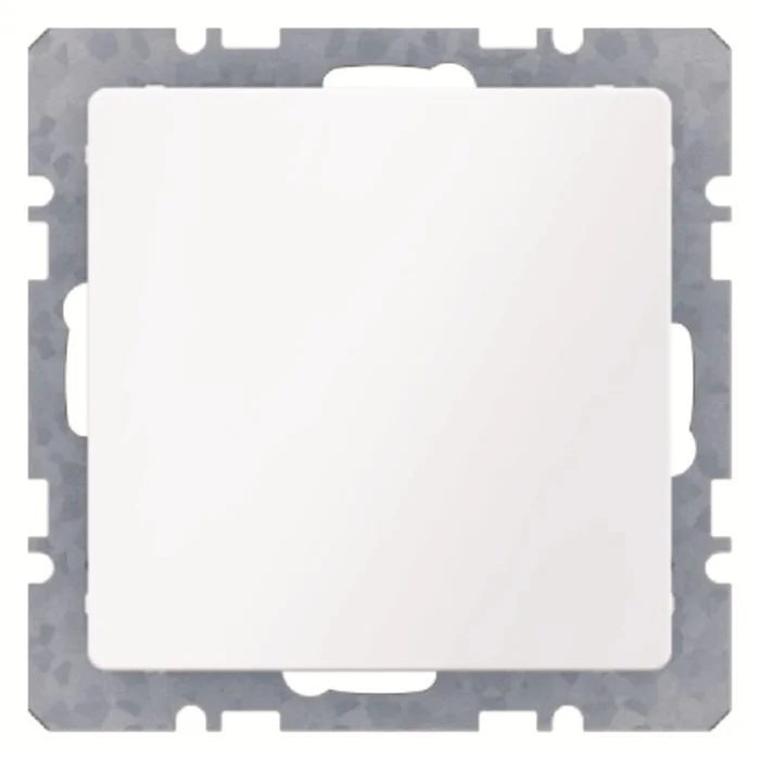 Blindverschluss mit Zentralstück Q.1/Q.3 polarweiß, samt