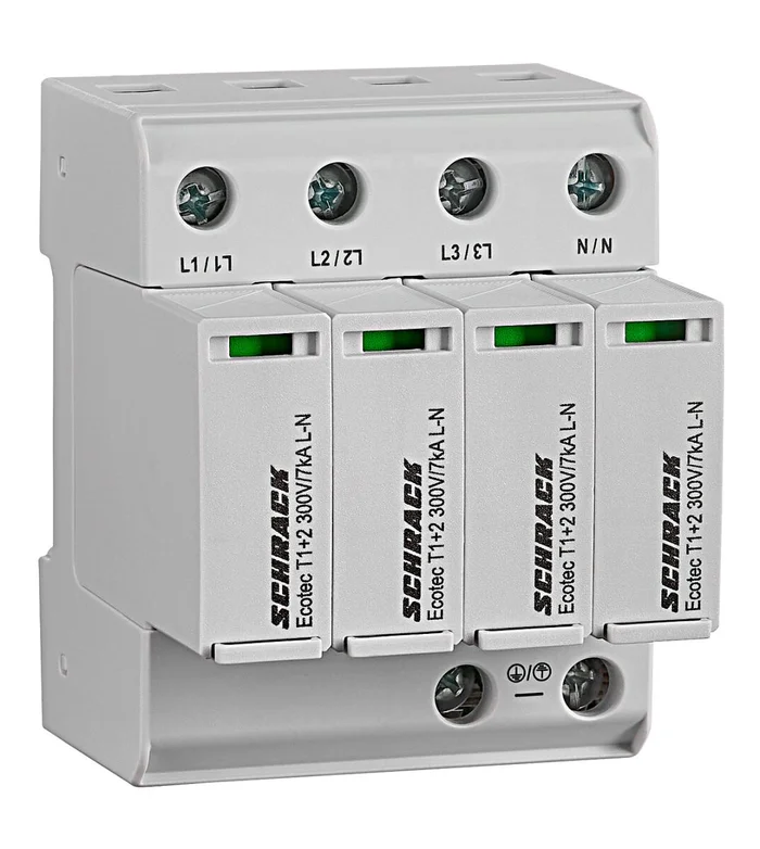 Blitz-/Überspannungsableiter, 4+0 Tns, T1+2, 300V, 7Ka