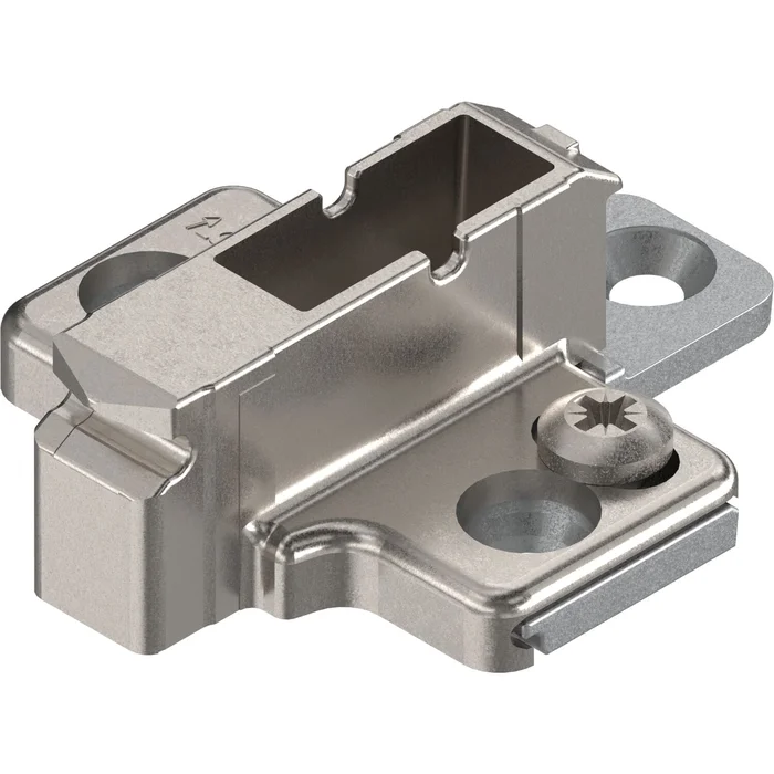 blum CLIP Kreuzmontageplatte, Zink, Systemschrauben Distanz 9 mm