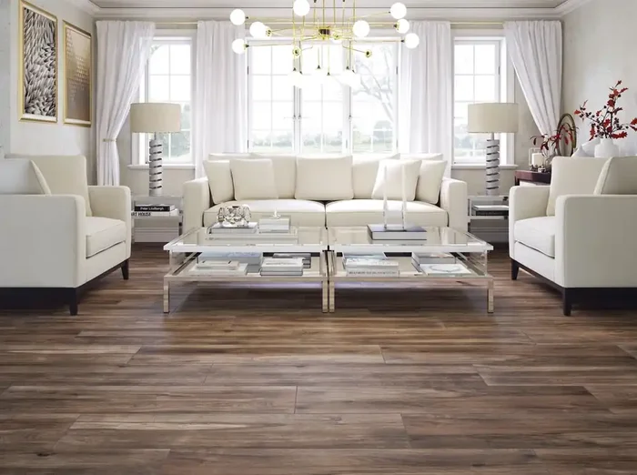 Bodenfliese Canadia Dunkelbraun 30x120cm Rektifiziert