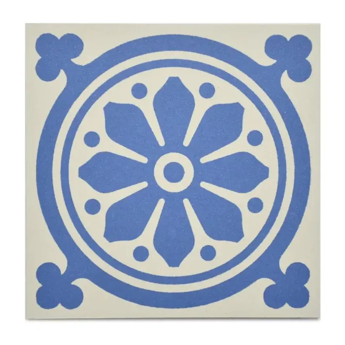 Bodenfliese Dekor Zahna E4055 71751.1609 Alt Dresden blau creme 17×17 cm I.Sorte