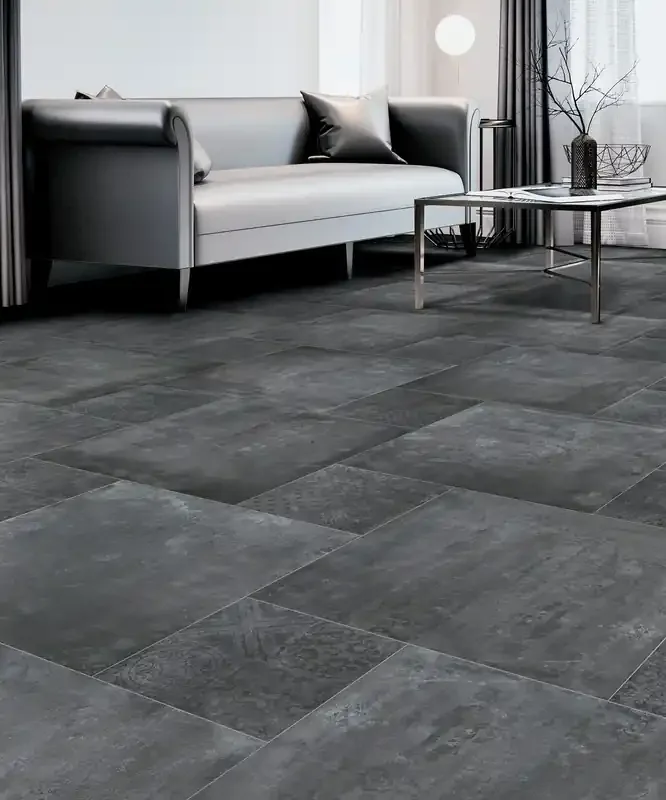 Bodenfliese Icon Schwarz 60x60cm Rektifiziert Resposten 7,2m²