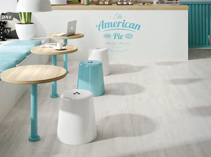 Bodenfliese Louisiana Weiß 9,8×59,3cm Matt