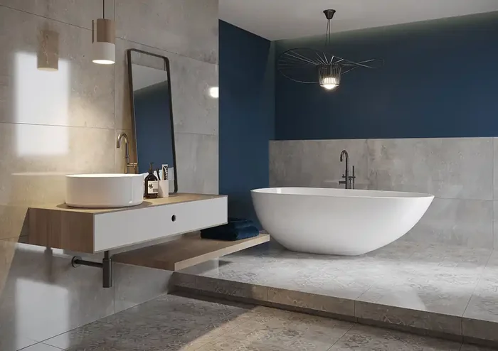 Bodenfliese Louvre Hellgrau 60×120 cm Poliert Rektifiziert