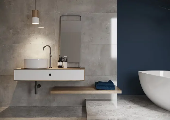 Bodenfliese Louvre Hellgrau 60x120cm Rektifiziert