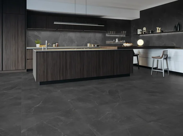 Bodenfliese Lux Dunkelgrau 60x60cm Rektifiziert