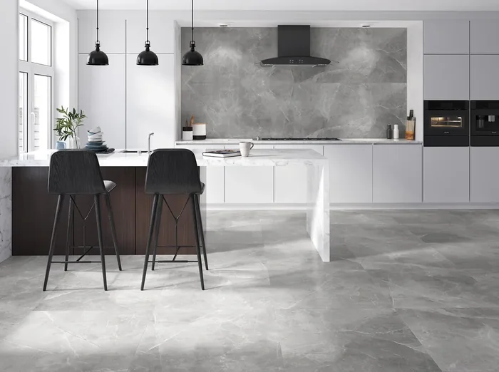 Bodenfliese Lux Hellgrau 80x80cm Rektifiziert