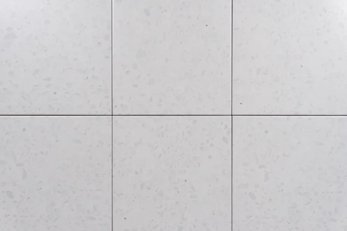 Bodenfliese Terrazzo-Optik weiß 20×20