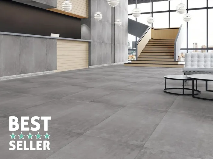 Bodenfliese Titan Grau 60×120 cm Rektifiziert