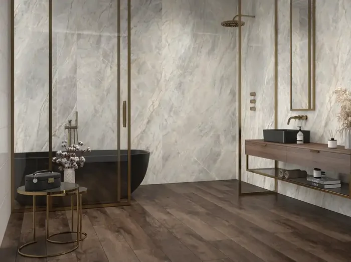 Bodenfliese Tribe Walnuss 20x120cm Rektifiziert