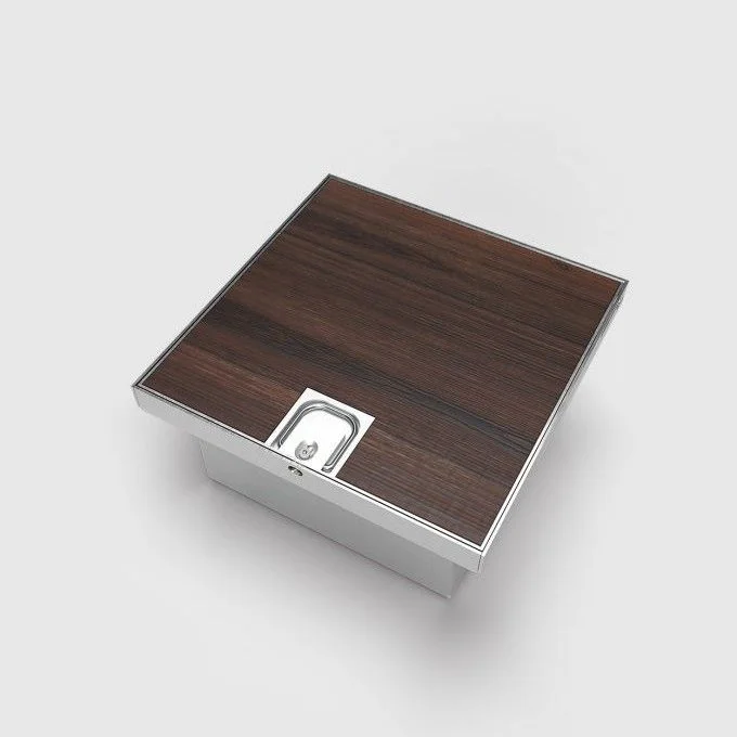 Bodentank, 3-fach, eckig, Klappdeckel aus Edelstahl, belegbar, IP54 (2003B)