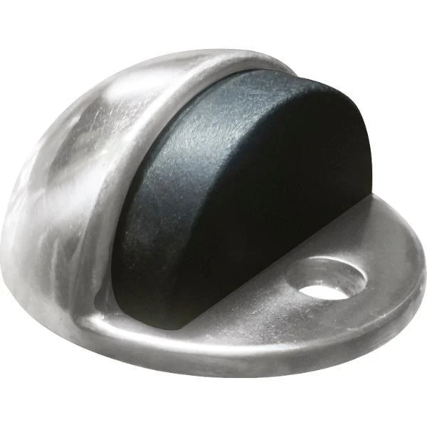 Bodentürpuffer – Bodenpl. ø 45 mm, Anschlagh. 17 mm, Messing verchromt