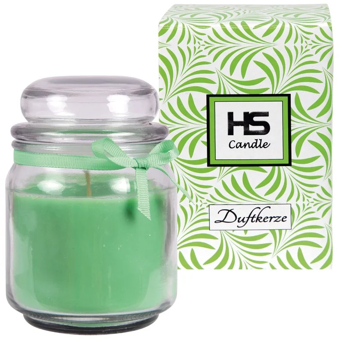 Bonbongglas Duftkerze Coconut/Limes, Ø 9cm x 13cm (grün)