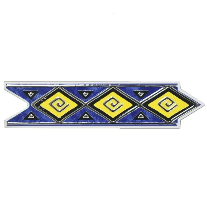 Bordüre HPH Placke Nr.612 Pamplona gelb blau schwarz 6,5×25 cm