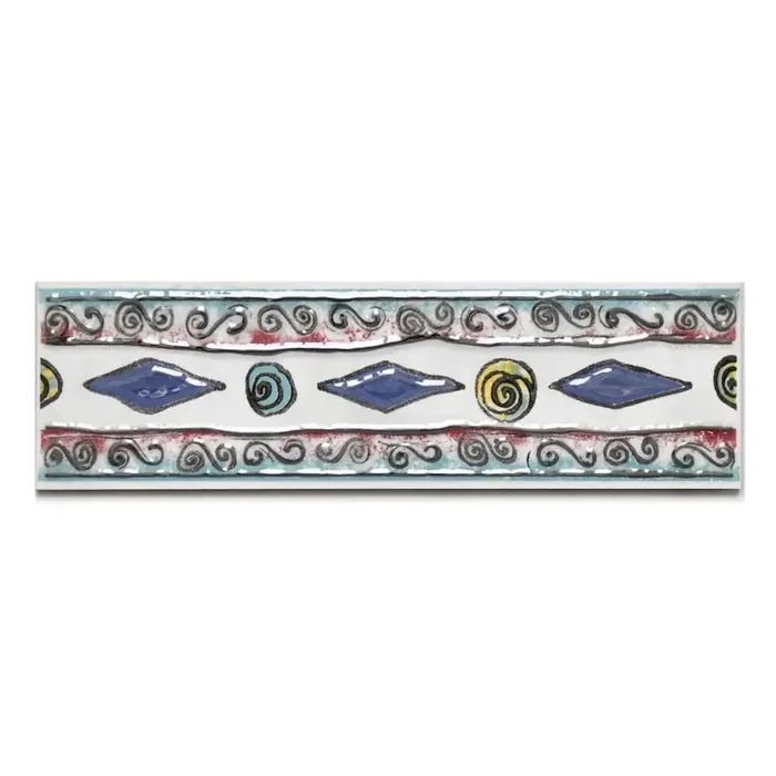 Bordüre Nr.1003 mehrfarbig glänzend 8×25 cm