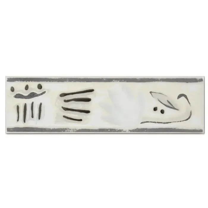 Bordüre Nr.307 weiß silber grau 7×25 cm I.Sorte