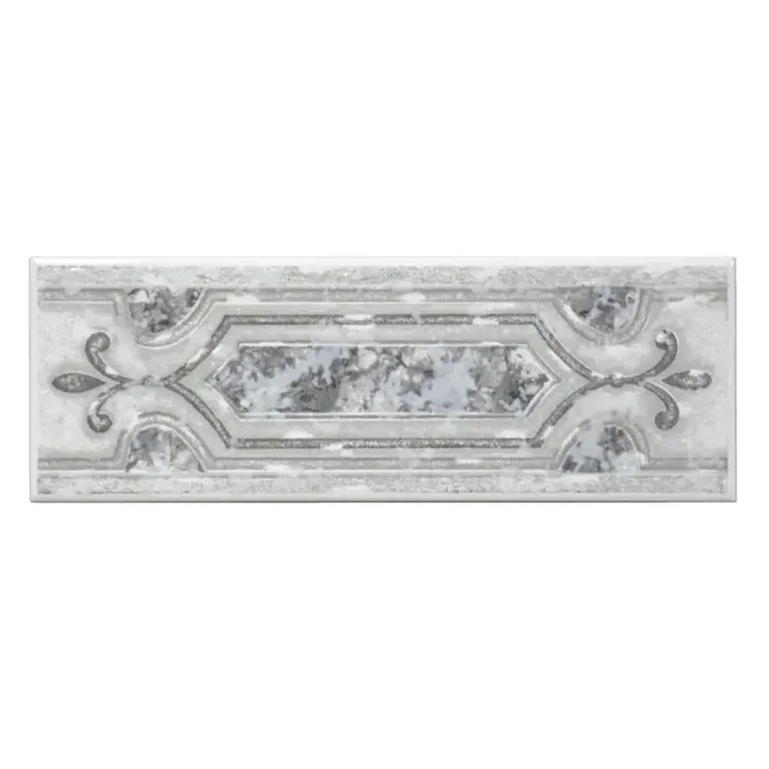 Bordüre Nr.512 Vera gris grau Ornamente 5×20 cm