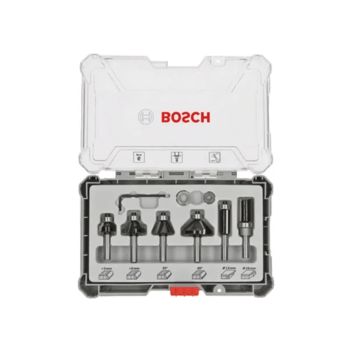 Bosch 6-teiliges Rand- und Kantenfräser-Set
