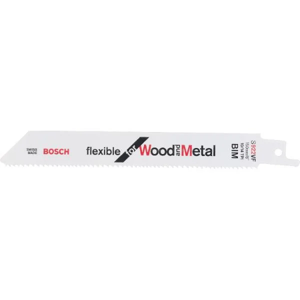 Bosch Säbelsägeblatt Holz Metall S922VF – 5 Stück