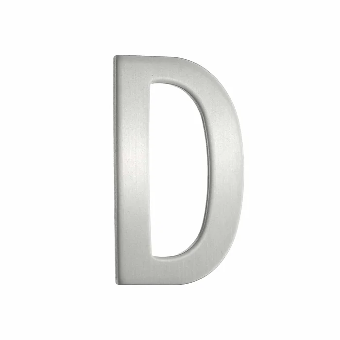 Briefkastennummer Belagsboden D Gebürsteter Stahl