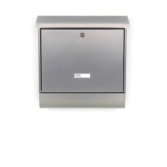 BURG Briefkasten INOXSTAR 4720 – mit Zeitungsbox, Edelstahl rostfrei