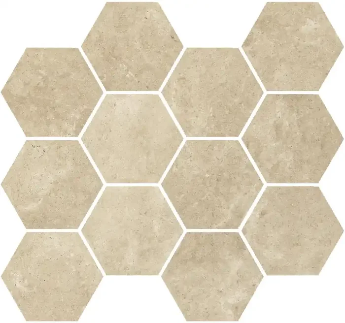 Ceramica Gazzini Atelier Beige Mosaico Esagono Matt Mosaikfliese 34,7×30 R10 Art.-Nr. 41476