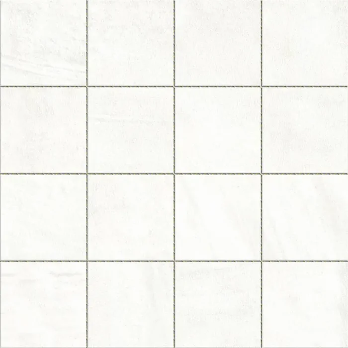 Ceramica Gazzini Deco Style White Mosaico Glossy Su Rete Poliert Mosaikfliese 5×5 (20×20) R10 Art.-Nr. 041187