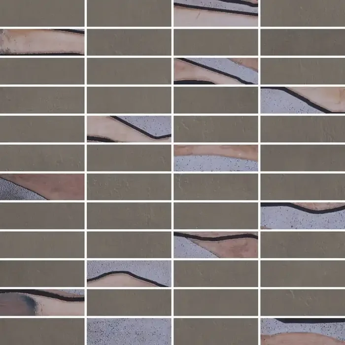 Ceramica Gazzini Factory Black Metal Matt Mosaikfliese 2,5×7,5 (30×30) R10 Art.-Nr. 041161