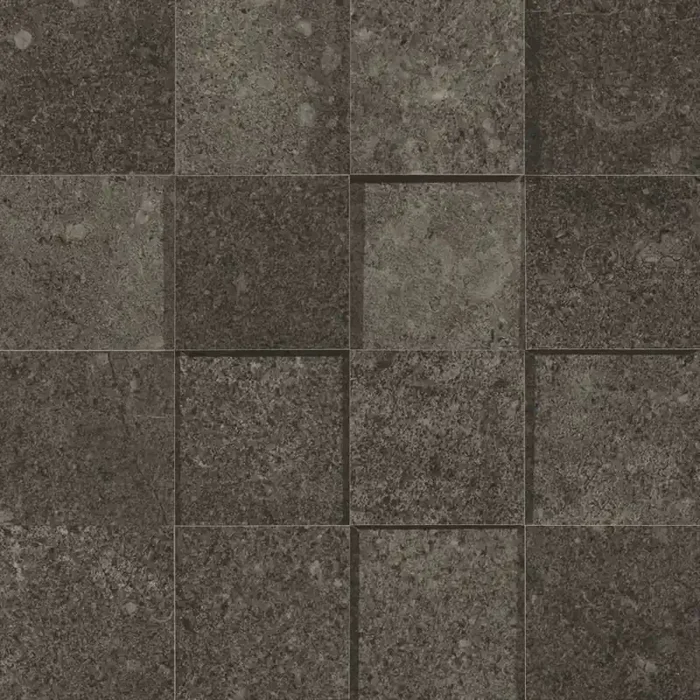 Ceramica Gazzini Fusion Antracite Multilevel Su Rete Matt Mosaikfliese 7,5×7,5 (30×30) R10 Art.-Nr. 040956