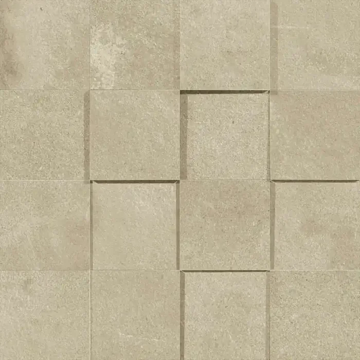 Ceramica Gazzini Fusion Beige Multilevel Su Rete Matt Mosaikfliese 7,5×7,5 (30×30) R10 Art.-Nr. 040954