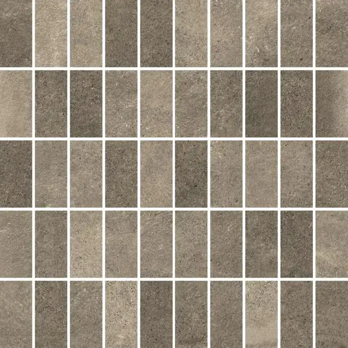 Ceramica Gazzini Fusion Tortora Frame Su Rete Matt Mosaikfliese 2,8×5,8 (30×30) R10 Art.-Nr. 040947
