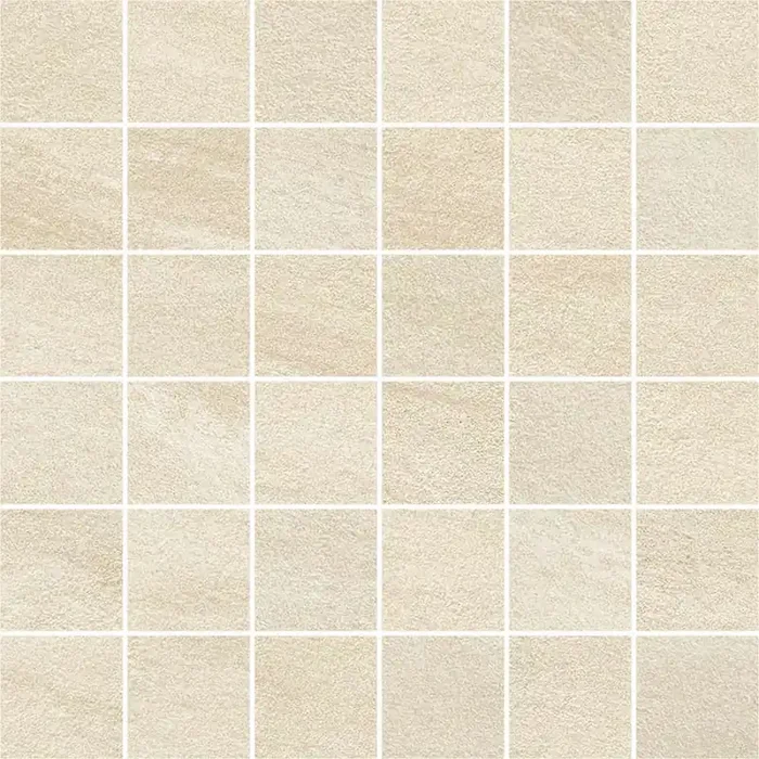 Ceramica Gazzini Stone Selection Moon Cream Mosaico Su Rete Matt Fliese 5×5 (30×30) R10 Art.-Nr. 041312