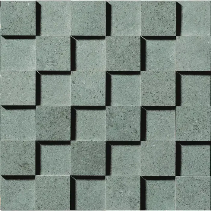 Cercom Square Grey Naturale Mosaik Cube 3D 1065094 30x30cm rektifiziert