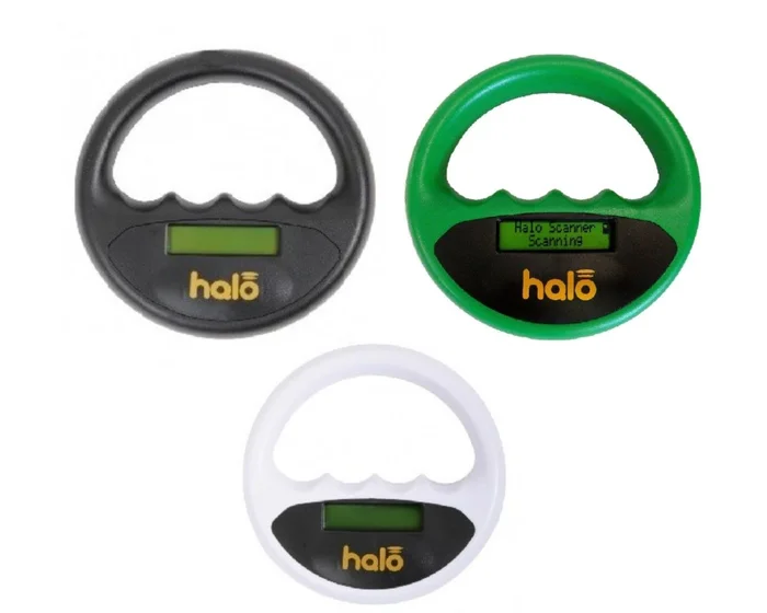 Chiplesegerät Halo, im Karton, FDX-A, B, Hund, Katze, Weiß, Grün, Schwarz