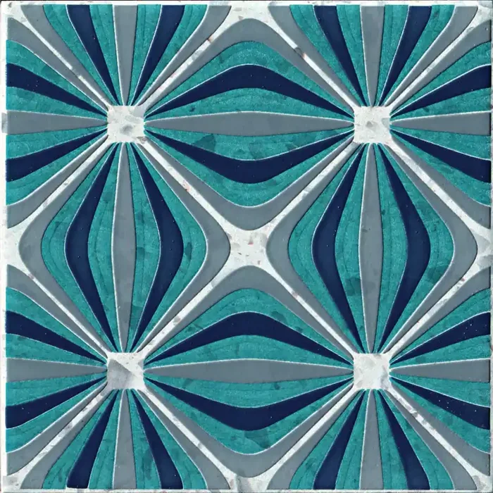 CIR Venezia Turchese Naturale Dekor Griccia 1060983 20x20cm 10mm