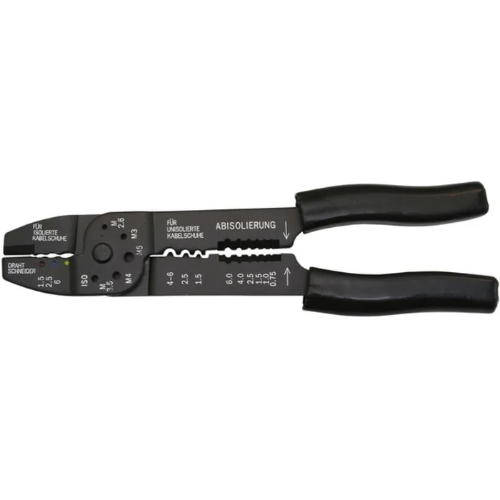 Combi-Presszange für isolierte + nicht isolierte Kabelschuhe 1.50-6.0 mm²