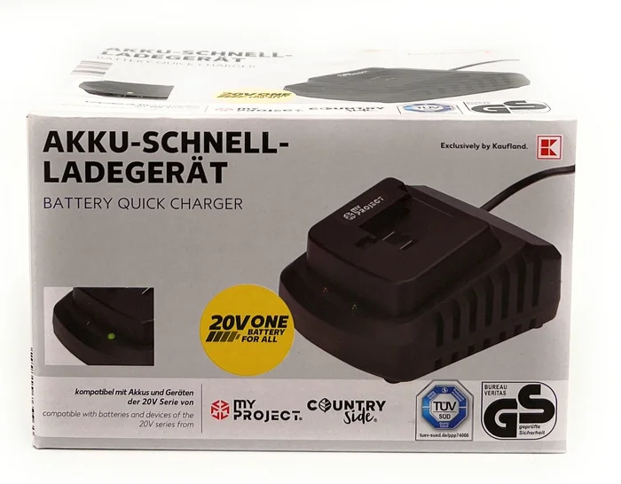 Country Side und My Project Akku Schnell Ladegerät 20V Battery Charger NEU & OVP