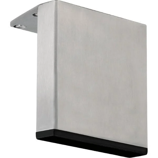 Dekorfuß 100×20 mm, Länge 120 mm, Edelstahl gebürstet