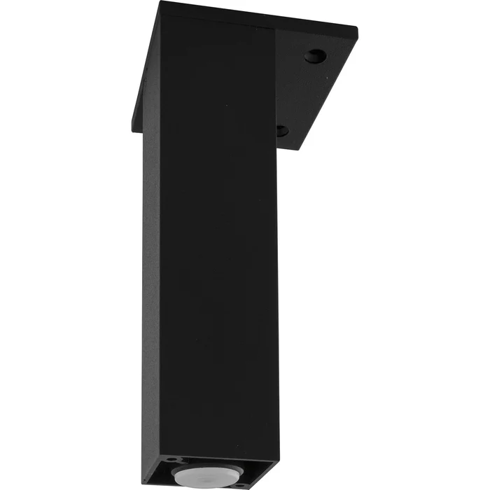 Dekorfuß 40×40 mm, Länge 160 mm, verstellbar, Aluminium schwarz