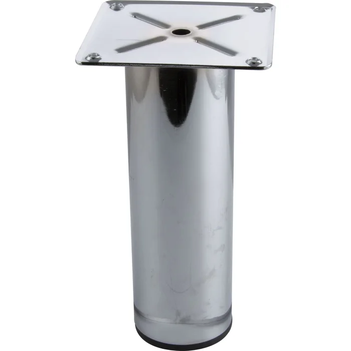 Dekorfuß Fuß ø 60 mm, Länge 190 mm, Anschraubplatte, Stahl verchromt