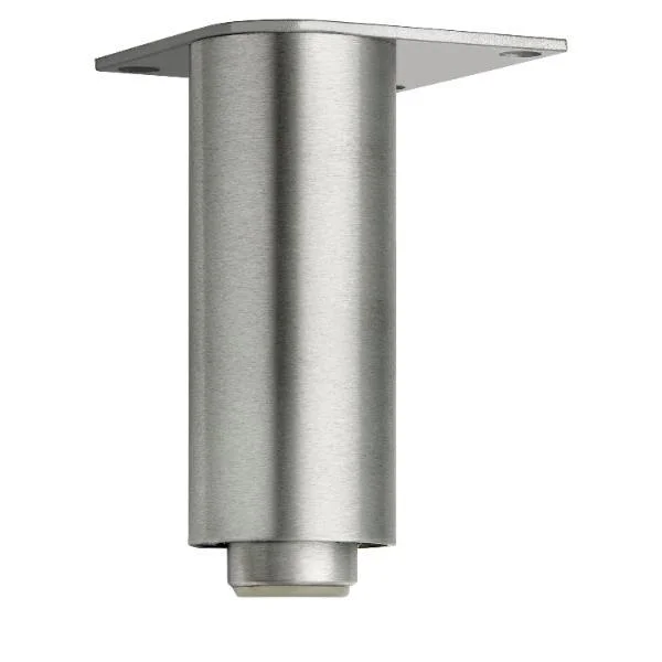Dekorfuß Fuß verstellbar, ø 40 mm, Länge 120 mm, Aluminium gebürstet