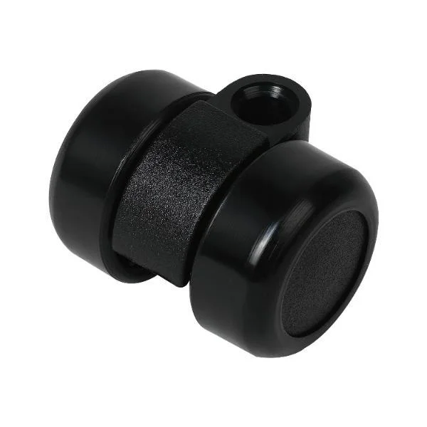 Doppel-Lenkrolle Mini hart Kunststoff schwarz 36 mm 50 kg