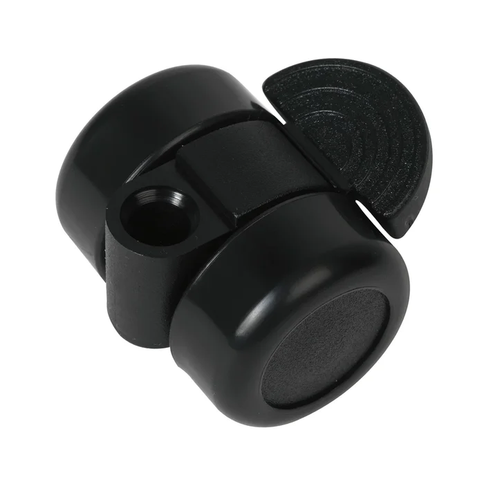 Doppel-Lenkrolle Mini hart Kunststoff schwarz Feststeller 36 mm 50 kg