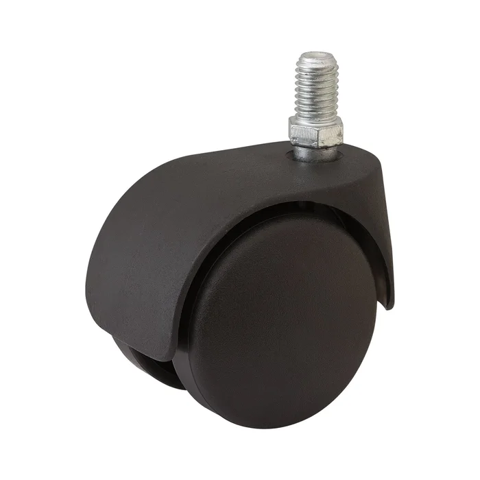 Doppel-Lenkrolle Office hart Kunststoff 50 mm 50 kg Gewindestift